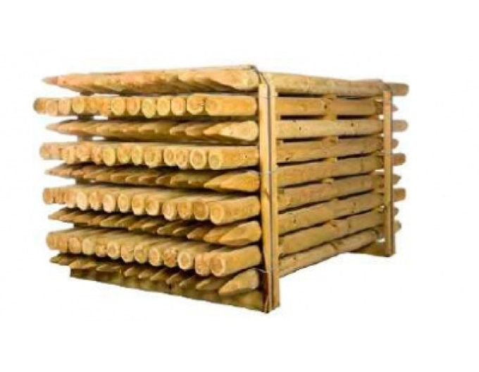 Stützpfahl mit Erdspieß Durchmesser 6cm - Höhe 250cm