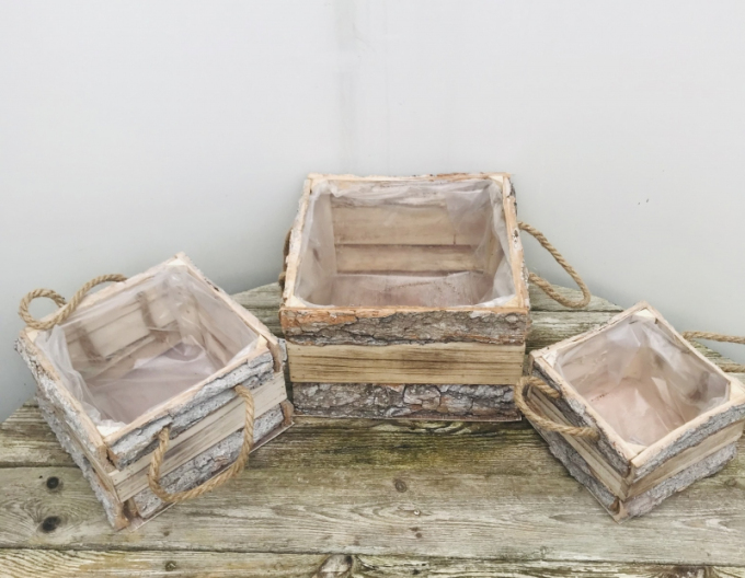 Holzbehälter Set 3tlg.