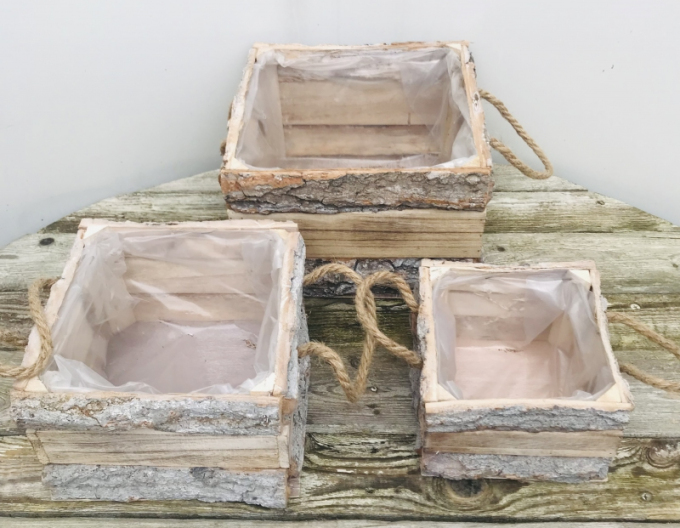 Holzbehälter Set 3tlg.
