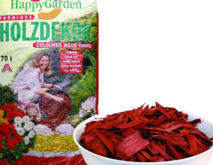 Dekorative Hackschnitzel rot 60l