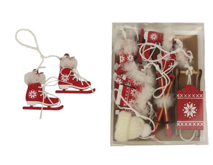 Weihnachtsschmuck Box 6 Stück HY - 4718