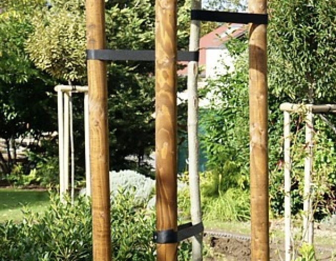 Stützpfahl mit Erdspieß Durchmesser 6cm - Höhe 250cm