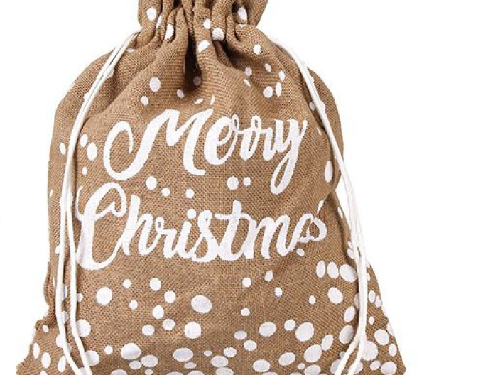 Jutebeutel Frohe Weihnachten 30x22cm