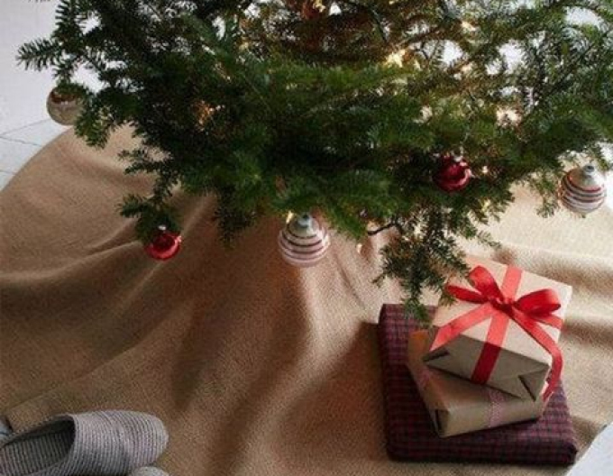 Juterock unter dem Weihnachtsbaum