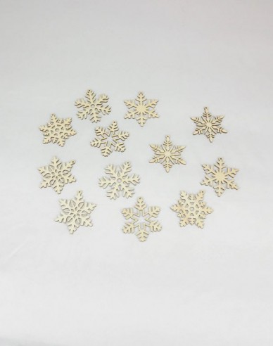 Set mit Schneeflocken - Schachtel mit Weihnachtsschmuck