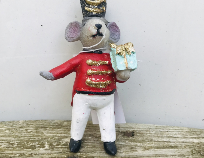 Maus-Figur mit Geschenk 10cm