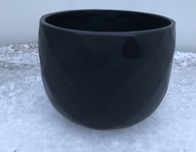 Keramischer Pflanztopf schwarz