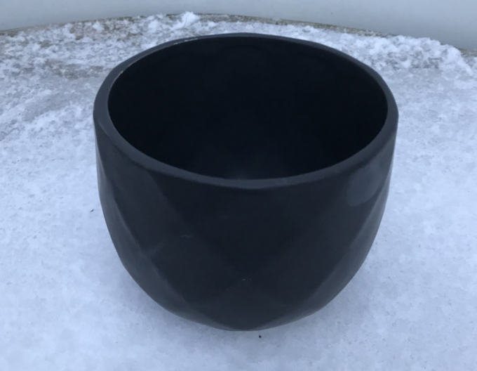 Keramischer Pflanztopf schwarz