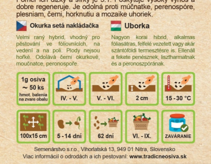 Semenárstvo Gurkensaatgurke Othelo F1