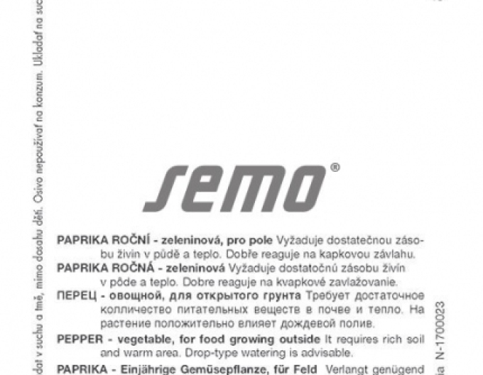 Saatgut Paprika einjährig Rubinova