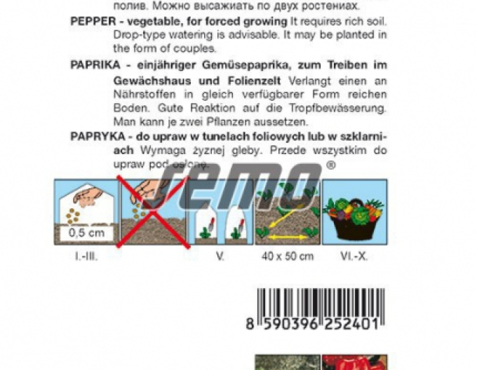 Saatgut Einjährige Paprika Alceo F1