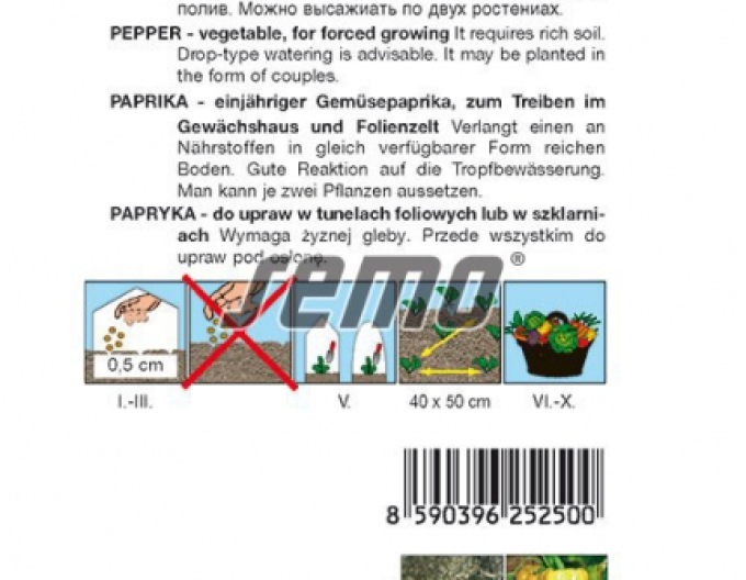 Saatgut Paprika einjährig Theos F1