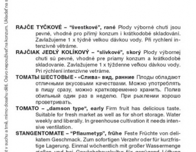 Saatgut Tomate Blumko