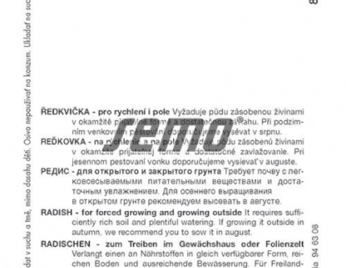 Weißer Rettich Samen Rampouch