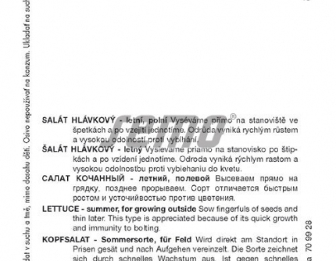 Saatgut Salat Mars