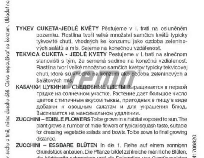 Semo Zucchini Essbare Blüten