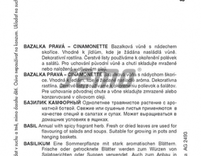 Saatgut Basilikum Zimt Cinamonette