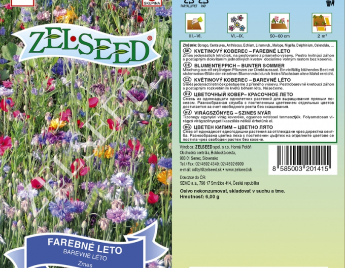 Zelseed Colourful Summer - eine Mischung aus 11 einjährigen Pflanzen