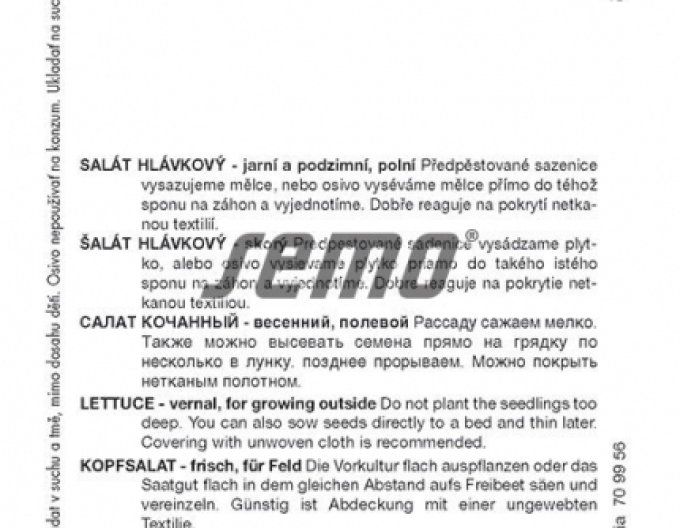 Saatgut Frühlingssalat Major