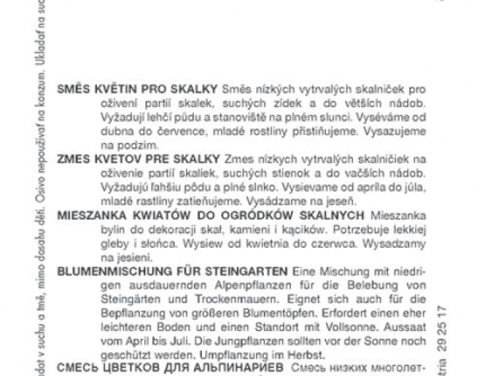 Saat-Blumen-Mischung für Steingärten