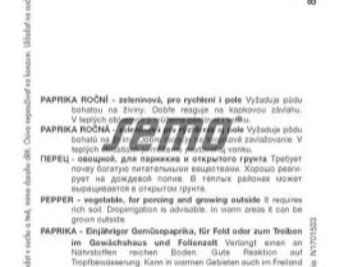 Semo Paprika  Kvadry F1
