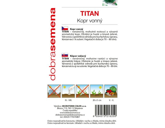 Gute Samen Dill duftend Titan