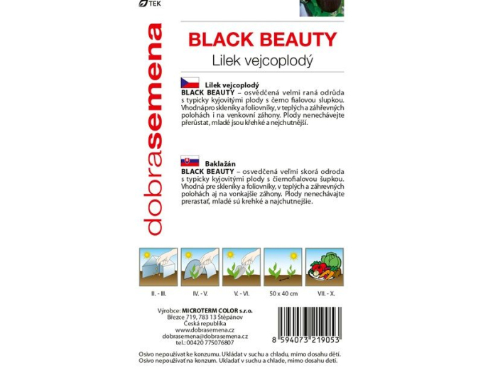 Dobrá semená  Aubergine Black Beauty