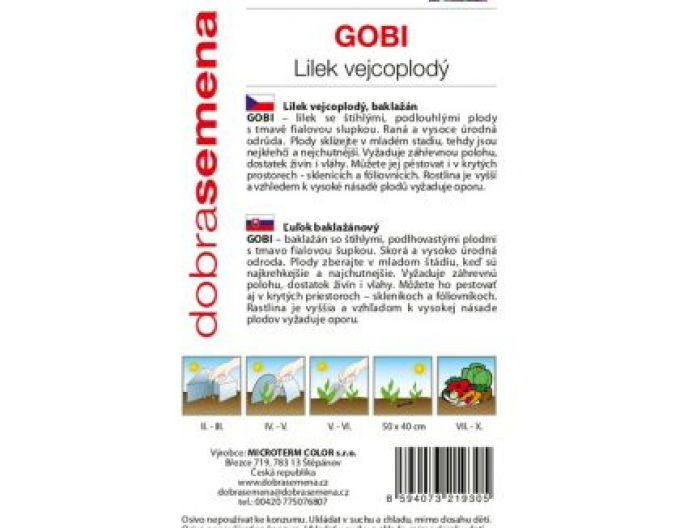 Dobrá semená  Aubergine Gobi