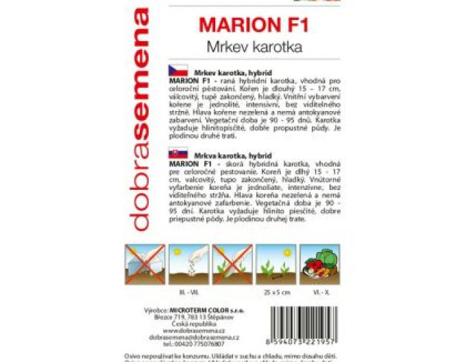 Dobrá semená Karotte Marion F1