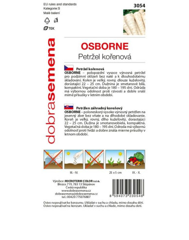 Dobrá semená Wurzelpetersilie Osborne