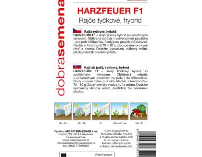 Dobrá semená Stabtomate Harzfeuer F1
