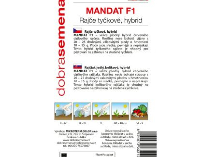 Dobrá semená Stabtomate Mandat F1