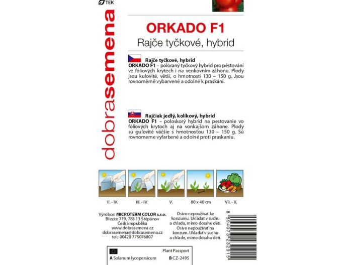 Dobrá semená Stabtomate Orkado F1