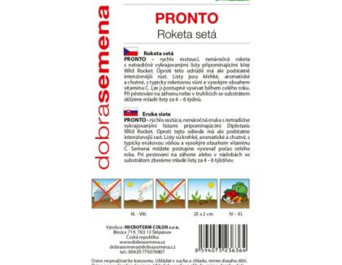 Dobrá semená Rucola Pronto