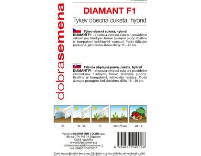 Dobrá semená Zucchini  Diamant