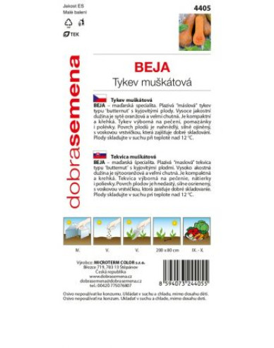 Dobrá semená Muskatkürbis Beja
