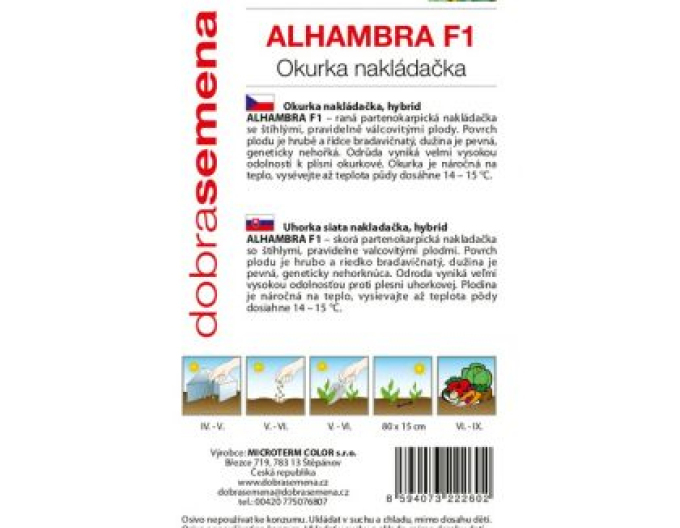 Dobrá semená Einlegegurke Alhambra F1