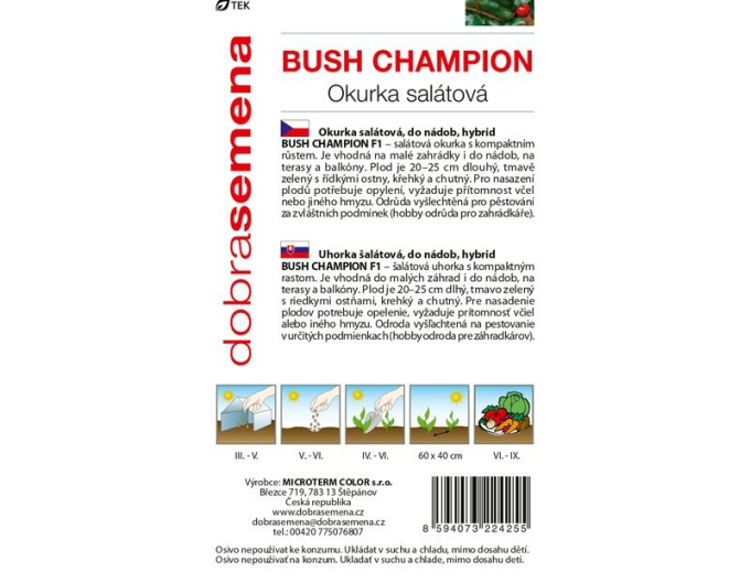 Dobrá semená Salatgurke Bush Champion F1