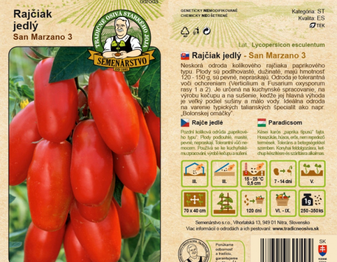 Saatguterzeugung San Marzano 3 Tomate