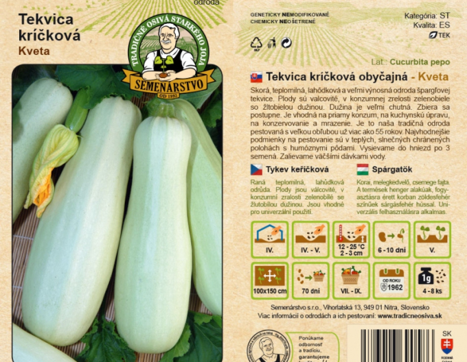 Semenárstvo Kürbisstrauch Kveta