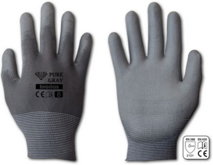 BRADAS PURE GRAY Arbeitshandschuhe