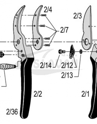 Felco 2/36 Klingenstielgriff  (Felco 2;11) 1 Stück