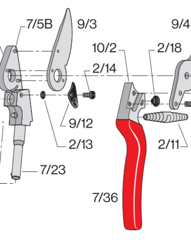 FELCO 10 Linkshändige Gartenschere