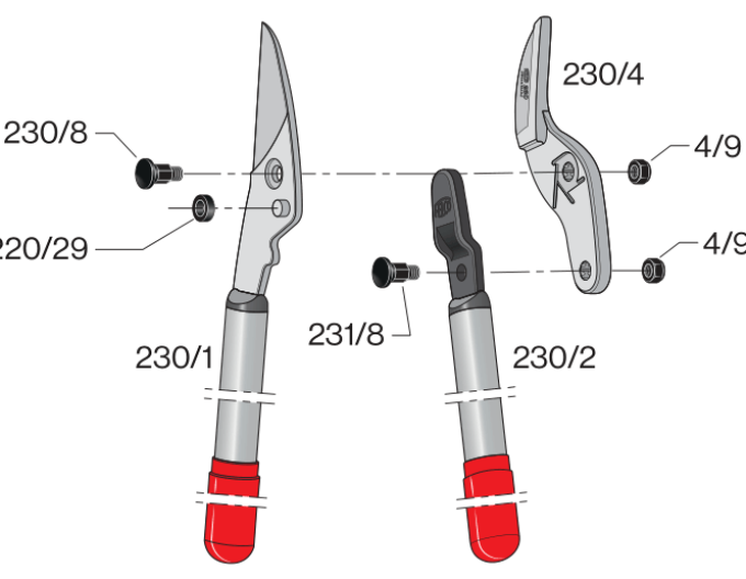 FELCO 230 Zweihand-Astschere