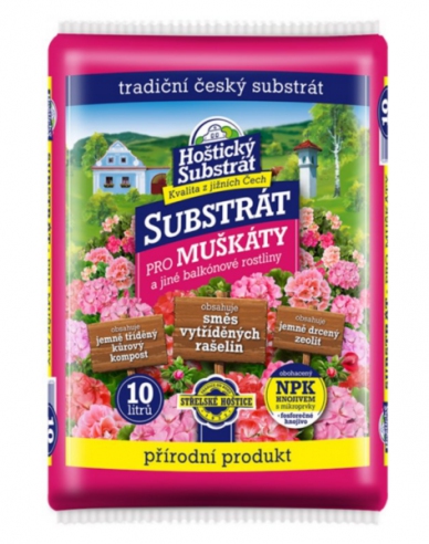Hoštický Substrat für Geranien und Balkonblumen 10l